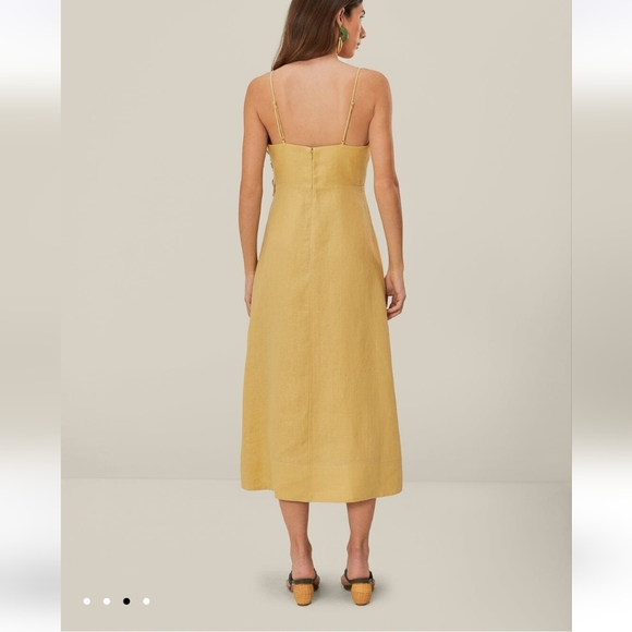 farm rio. sand 3d flower bodice midi dress. size s. NWT - Picture 2 of 15